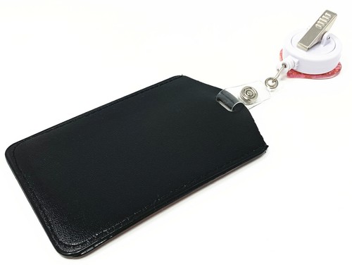 2 in 1 Glitzer Herz Einziehbare Rolle Schwenkclip mit vertikalem Ausweis Ausweis Halter - Bild 10 von 16