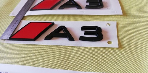 Original Audi A3 Schriftzug schwarz Tuning Raute Exclusive Black Edition EMBLEM - Bild 7 von 9