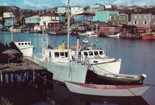 Postal preestampada de la oficina de correos de Canadá Rose Blanche Terranova barcos de pesca