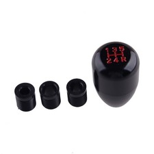 Schaltknauf Knauf Schalthebel Hebel 5 Gang Universal Schwarz mit 3 Adaptern Neu