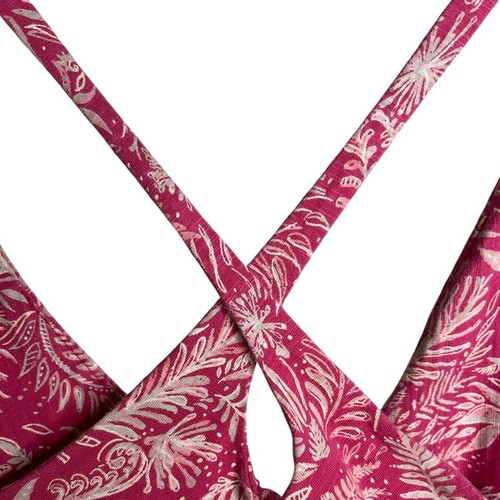Vestido Patagonia Ámbar Amanecer Mujer L Rosa Floral Entrecruzado Espalda Usado - Imagen 2 de 8