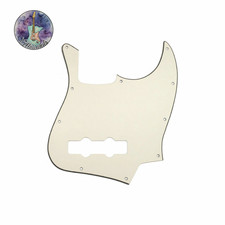 3 PLY PARCHMENT Pickguard For Fender 4-String Jazz Bass Standard USA MIM 10-Hole