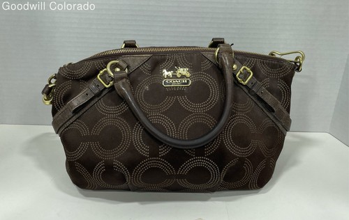 COACH 15935 Madison Sophia OP Art Dot Brown Satchel Shoulder Bag Purse COA - Picture 3 of 12