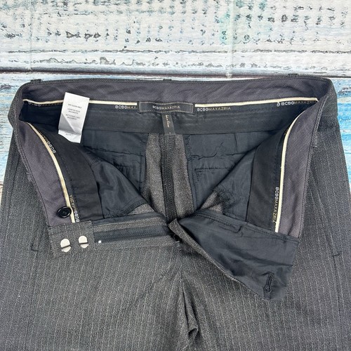 BCBG MAX AZRIA 2pc Suit Set Blazer & Pants Size XXS / 0 Brown Stripes RN 80734 - Picture 16 of 24