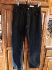 Mens Wrangler Brushed Black Jeans Sz 32 by 32