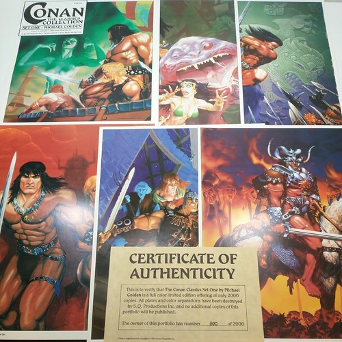 The Conan Classics Collection Set 1 Michael Golden Art Prints 890/2000 - Picture 11 of 12