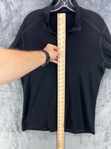Icebreaker Men's Classic Merino 260 1/4 Zip Long Sleeve Sz Large Black - Picture 15 of 19