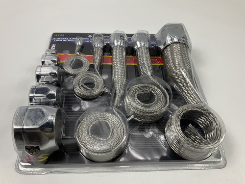 Spectre 7498 304SS Stainless Steel Engine Bay Hose Sleeving Sleeve Kit W/ Clamps - Bild 1 von 6