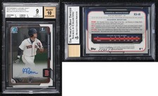 2015 Bowman Draft Chrome Pick Andrew Benintendi #BCA-AB BGS 9 MINT Auto