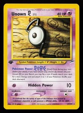 Unown [G] 27/105 Rare 1st Edition Neo Destiny Pokémon Card