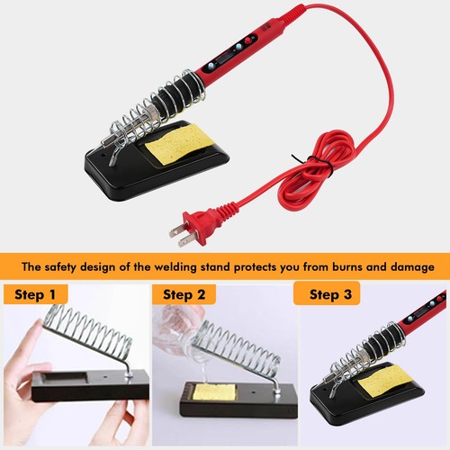 Juego de Soldador 80W con Multímetro Temperatura Ajustable Soldador Circuito R - Imagen 8 de 17