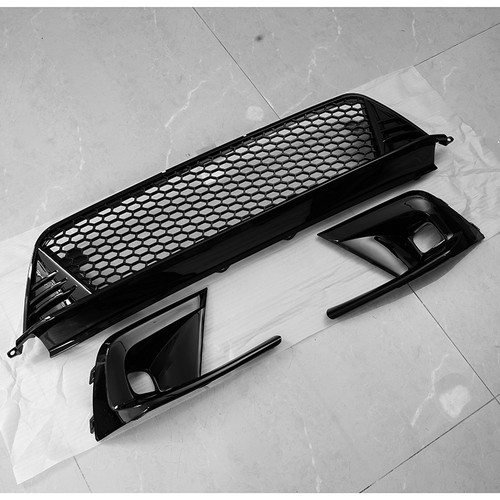 For 2022-2024 Civic Type-R Style Front Lower Grille Fog Light Bezels Gloss Black - Picture 8 of 12