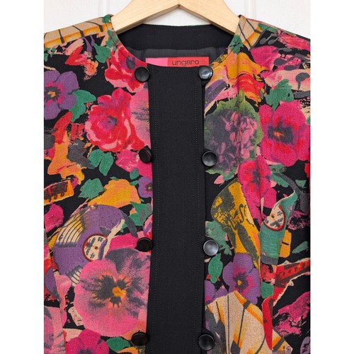 Vintage Ungaro Solo Donna Musical Print Blazer 6 - Picture 3 of 8