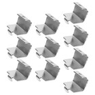  10 Pcs Refrigerator Partition Clamp Adjustable Shelf Clip Metal Bracket Clips
