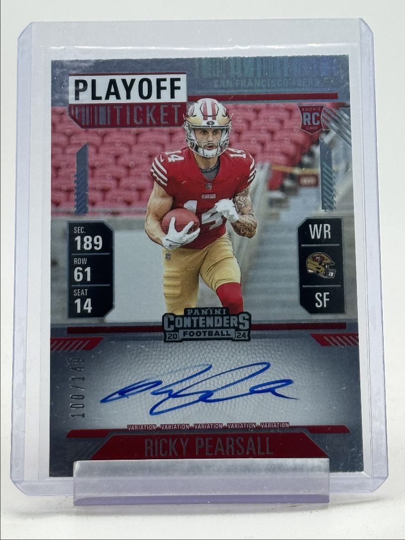 RICKY PEARSALL 2024 CONTENDERS ROOKIE PLAYOFF TICKET VAR RC AUTO /149 Q2568