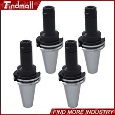 Findmall CAT40-ER16 Collet Chuck 4 Chucks Tool Holder Set W. 4" Long Gage Length