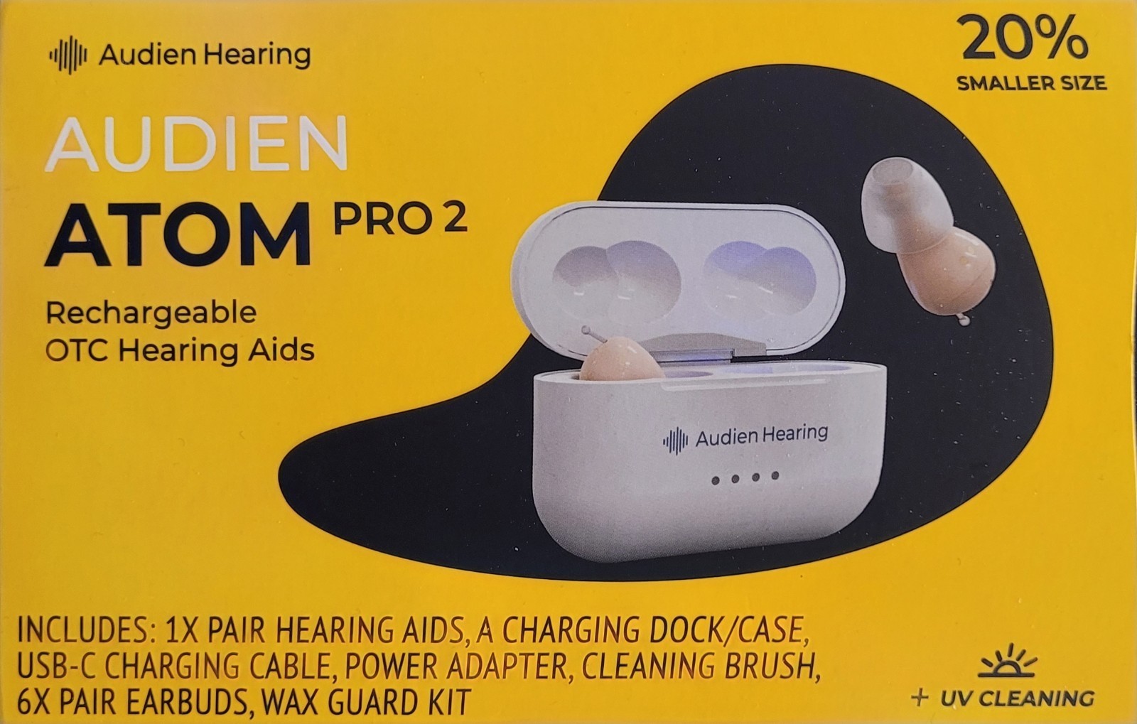 AUDIEN ATOM PRO 2 OTC Hearing Aids Wireless  Hearing Amplifier Original Model