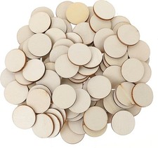 Giantree 100 Pcs 1 Inch Unfinished Wood Circle Disc, Round Blank Wooden... 