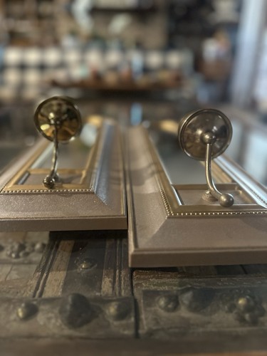 "Juego de apliques espejados para interiores de hogar latón oro rosa 20"" ligeros" - Imagen 2 de 3
