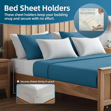 Bed Sheet Holder Straps   No Slip Sheet Grippers, Adjustable Mattress Fasteners
