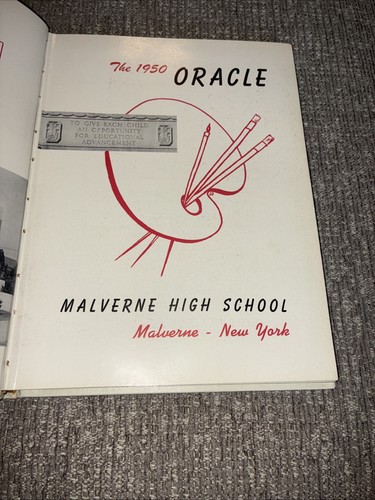 1950 Malverne NY High School The Oracle Yearbook With Great Photos Vintage Ads - Bild 3 von 19