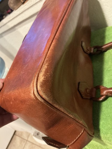 Vintage Valentino Graven Leather Purse Handbag Messenger Doctor Tote - Picture 8 of 10