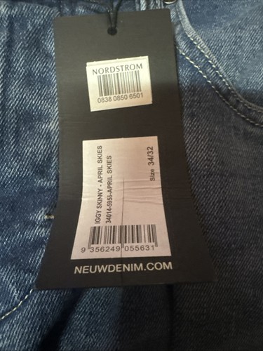 Neuw Iggy Skinny Jeans Größe 34x32 Blau Denim - Bild 5 von 5