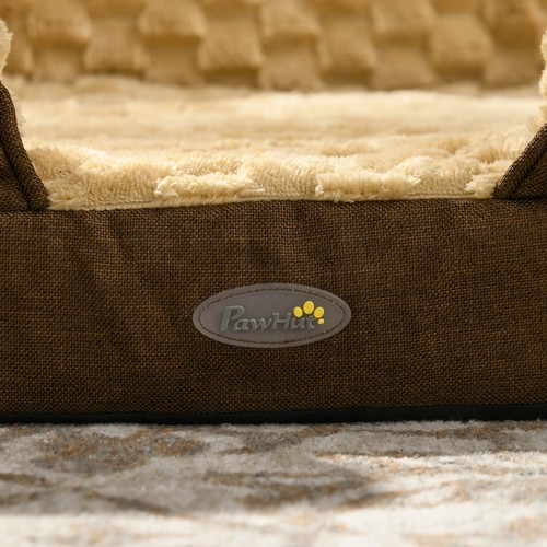 PawHut Dog Bed Calming Pet Bed Dog Mattress for Small Dogs - Brown - Picture 9 of 11