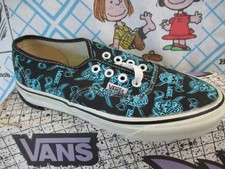 Vintage 90s VANS Dead Stock Blue Pirate Black Authentic Shoes Boy Men 5.5 W 7