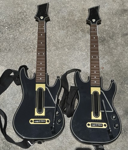Guitar Hero Power Wireless Guitar Activision For pS3 & Xbox 360- (2) W/ Straps