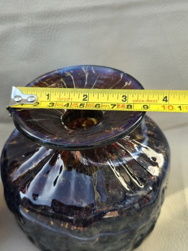 RARE PAIR OF LARGE EARLY MDINA VASES, TORTOISESHELL PATTERN, BOTH SIGNED - Picture 22 of 24