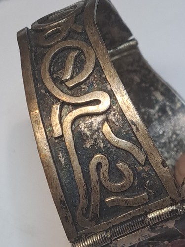 BREITES KELTISCHES MANSCHETTENARMBAND AUS ZINN - ANLAUFEND SCHÖNHEIT VINTAGE - Bild 11 von 18