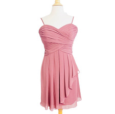 David's Bridal Sleeveless Bridesmaid Party Cocktail Dress Muave 10 Dusty Rose