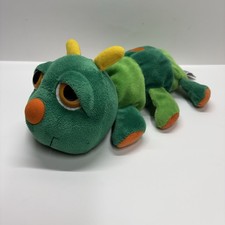 Russ Berrie Lil Peepers Mili The Green Caterpillar 12” Big Eyes Green & Orange