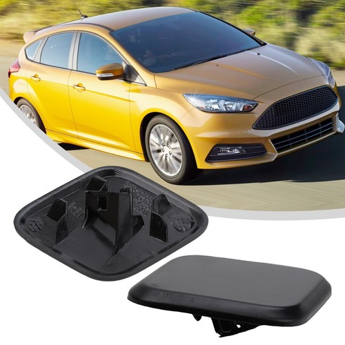 Black Headlight Washer Nozzle Cover Compatible with For Ford Focus 2015 2018 - Picture 22 of 43