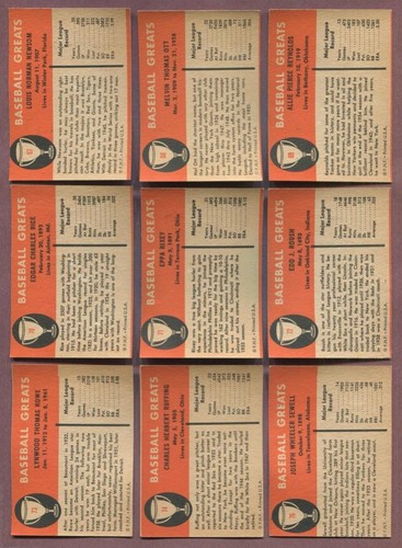 1961 FLEER BASEBALL CARD LOT OF 98 DIFFERENT - HIGH #'S INCLUDED - MID RANGE!! - Picture 16 of 22