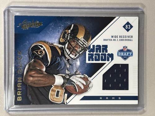2012 Absolute War Room Materials Brian Quick #7 Rams Rookie inserto memorabilia - Foto 1 di 2