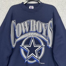 Vintage Dallas Cowboys Sweatshirt Mens Large Blue Pullover Football 90s Logo 7