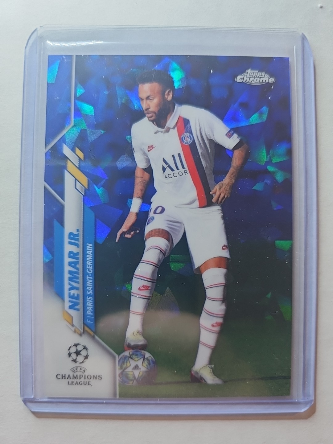 2019-2020 Topps Chrome Sapphire NEYMAR Jr UEFA Champions League #95 PSG