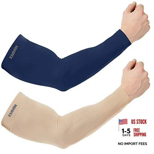 Arm Sleeves UV Protection for Driving Cycling Golf Basketball Navy/Beige
Opens in a new window or ta