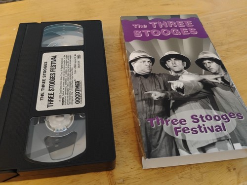 Vintage 1998 Boxed  Set of 5 THE THREE STOOGES VHS Video Tapes - Picture 9 of 9