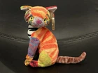 BNWT Retired Ty Beanie Baby Plush Kaleidoscope the Cat New Tagged Retired Multi