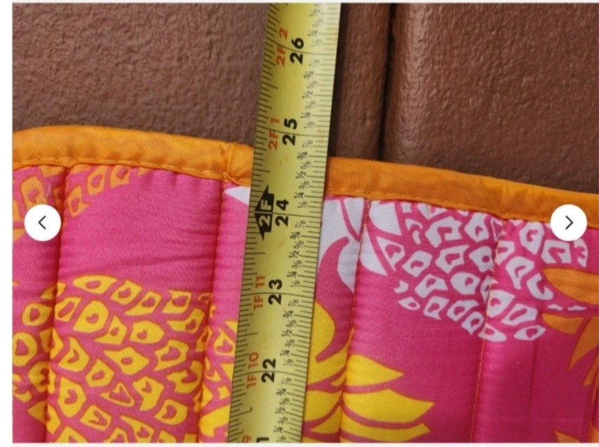 *Bien querida* Bonita colchoneta de playa/yoga con diseño de piña rosa/naranja con almohada Foto 4 de 4