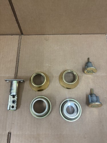 Kwikset Security Double Cylinder Deadbolt Polished Brass Finish FOR PARTS - Picture 2 of 4