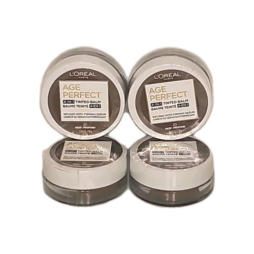 4x L'Oreal Paris AGE PERFECT 4-in-1 Tinted Balm Foundation , 20 Deep - Picture 1 of 2