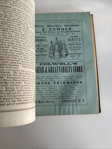 1869 Niagara County, New York Directory - Local History - Antique Rare - Picture 11 of 15