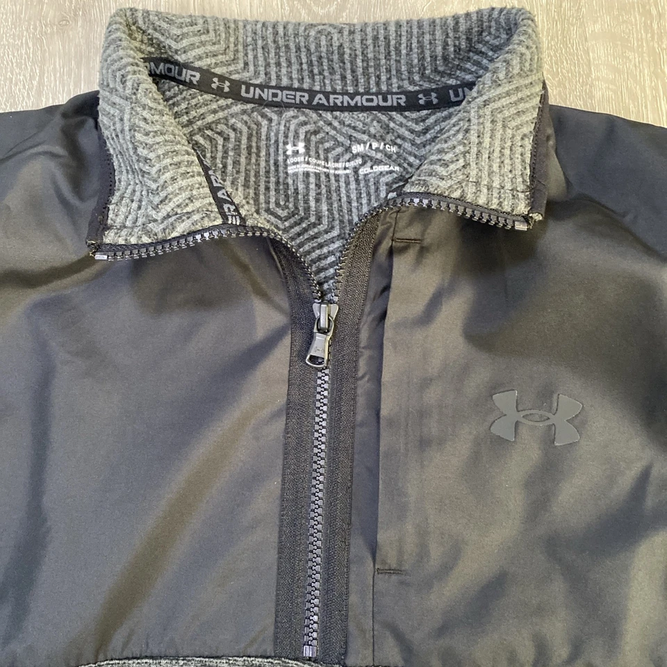 Pullover Under Armour Cold Gear para hombre manga larga base 4,0 1/4 cremallera negro polar Foto 2 de 4