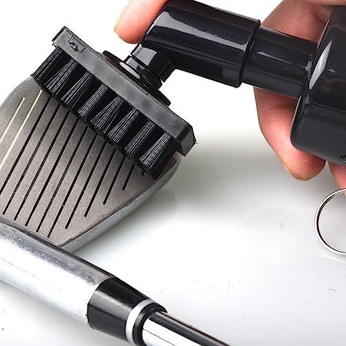 Golf Club Cleaner Brush Set - Retractable Brush with Zip-Line & Squeeze Water - Picture 5 of 7
