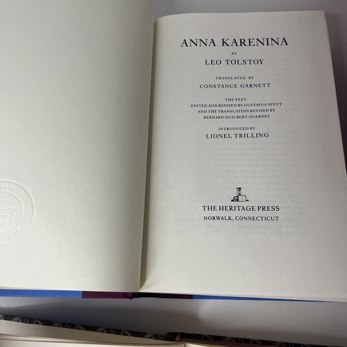 Vintage Pair of 2 Classic Books Heritage Press Anna Karenina The Scarlet Letter - Picture 16 of 19