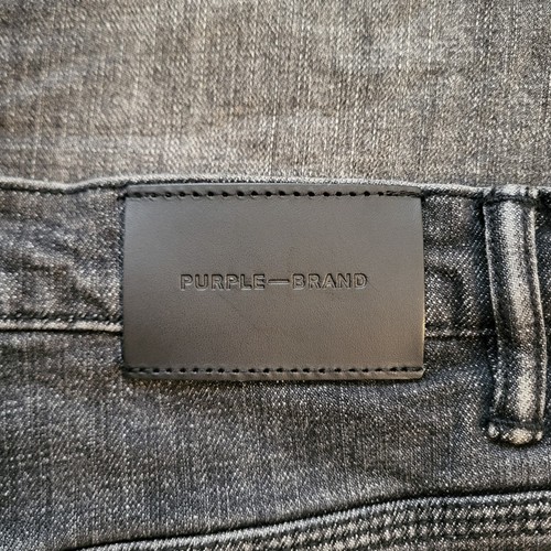 Purple Brand P002 Slim Fit Jeans in Grey Dirty Blowout Men's Size 38 - Picture 5 of 9